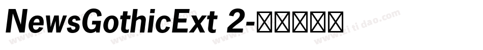 NewsGothicExt 2字体转换